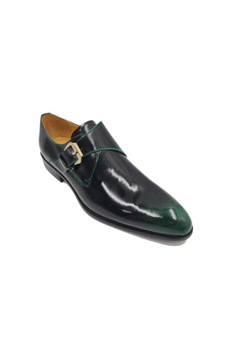 Carrucci KS479-15P Leather Single Monk-Strap-AmbrogioShoes
