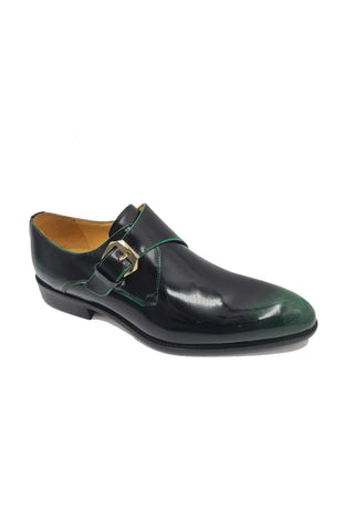 Carrucci KS479-15P Leather Single Monk-Strap-AmbrogioShoes