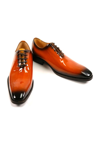 Carrucci KS503-101P Patent Wholecut Oxford-AmbrogioShoes
