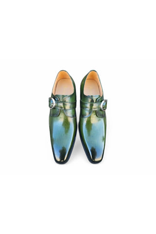 Carrucci KS503-35 Leather Single Monk-Strap