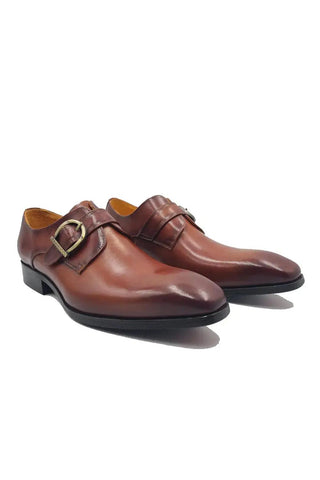 Carrucci KS503-35 Leather Single Monk-Strap