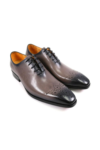 Carrucci KS503-36 Leather Whole cut Oxford-AmbrogioShoes