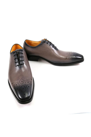 Carrucci KS503-36 Leather Whole cut Oxford-AmbrogioShoes