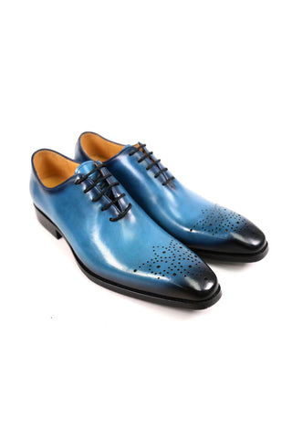 Carrucci KS503-36 Leather Whole cut Oxford-AmbrogioShoes