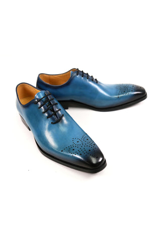 Carrucci KS503-36 Leather Whole cut Oxford-AmbrogioShoes