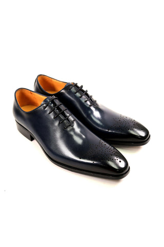 Carrucci KS503-36 Leather Whole cut Oxford-AmbrogioShoes