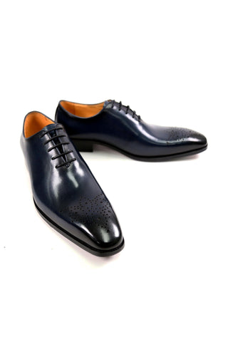 Carrucci KS503-36 Leather Whole cut Oxford-AmbrogioShoes