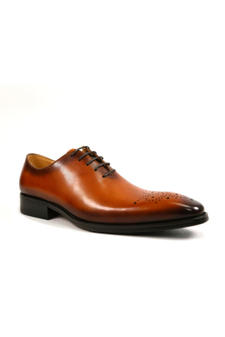 Carrucci KS503-36 Leather Whole cut Oxford-AmbrogioShoes