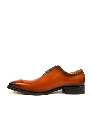 Carrucci KS503-36 Leather Whole cut Oxford-AmbrogioShoes