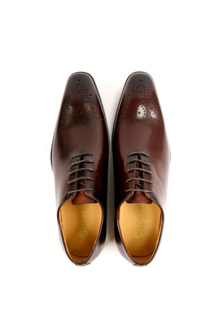 Carrucci KS503-36 Leather Whole cut Oxford-AmbrogioShoes