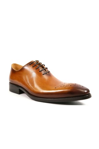 Carrucci KS503-36 Leather Whole cut Oxford-AmbrogioShoes