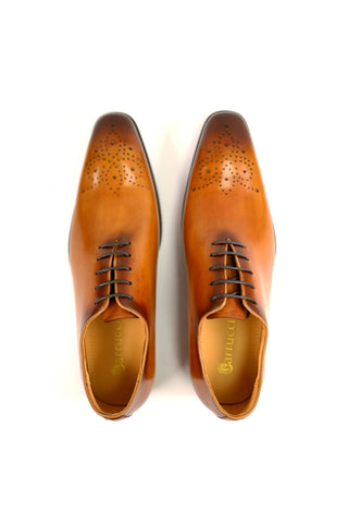 Carrucci KS503-36 Leather Whole cut Oxford-AmbrogioShoes