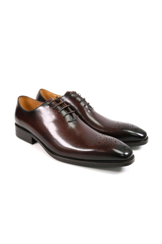 Carrucci KS503-36 Leather Whole cut Oxford-AmbrogioShoes