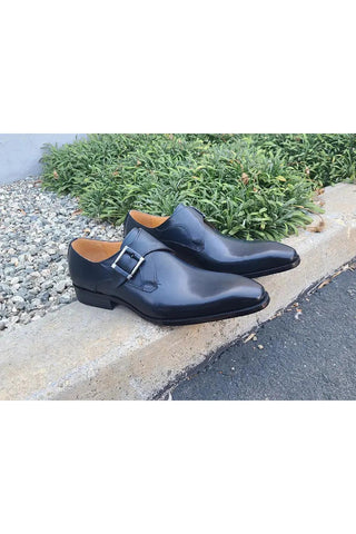 Carrucci KS503-39 Leather Single Monk-Strap