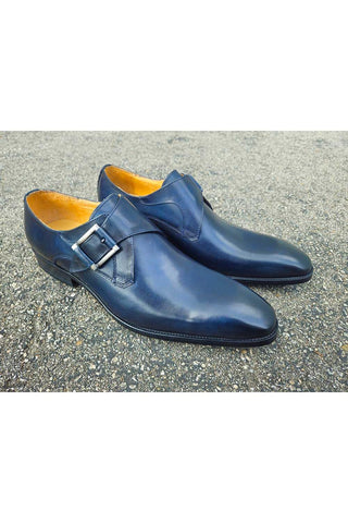 Carrucci KS503-39 Leather Single Monk-Strap