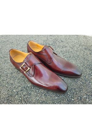 Carrucci KS503-39 Leather Single Monk-Strap