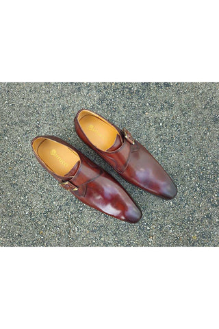 Carrucci KS503-39 Leather Single Monk-Strap