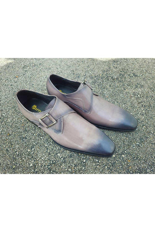 Carrucci KS503-39 Leather Single Monk-Strap