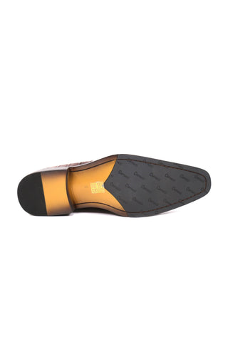 Carrucci KS503-61E Alligator Embossed Leather Horsebit Loafer-AmbrogioShoes