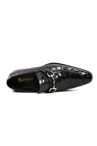 Carrucci KS503-61E Alligator Print Leather Horsebit Loafer-AmbrogioShoes