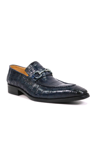 Carrucci KS503-61E Alligator Print Leather Horsebit Loafer-AmbrogioShoes