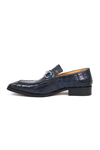 Carrucci KS503-61E Alligator Print Leather Horsebit Loafer-AmbrogioShoes