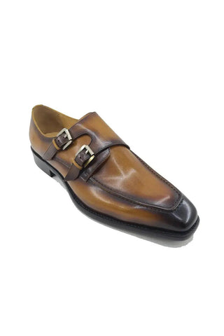 Carrucci KS509-05 Leather Double Monk-Strap