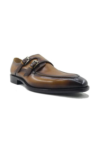 Carrucci KS509-05 Leather Double Monk-Strap