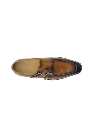 Carrucci KS509-05 Leather Double Monk-Strap