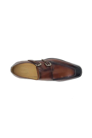 Carrucci KS509-05 Leather Double Monk-Strap