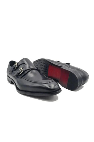 Carrucci KS509-05 Leather Double Monk-Strap