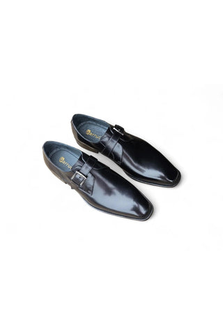 Carrucci KS509-12 Leather Single Monk-Strap-AmbrogioShoes