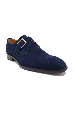 Carrucci KS509-12S Suede Single Monk-Strap-AmbrogioShoes