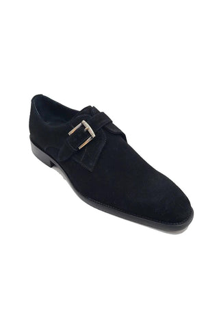Carrucci KS509-12S Suede Single Monk-Strap-AmbrogioShoes