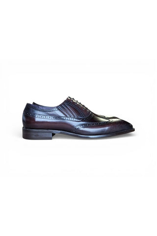 Carrucci KS509-18 Men’s Shoes Calf-Skin Leather Wing-Tip Oxford
