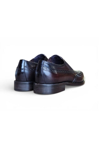 Carrucci KS509-18 Men’s Shoes Calf-Skin Leather Wing-Tip Oxford