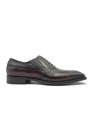 Carrucci KS509-18 Men’s Shoes Calf-Skin Leather Wing-Tip Oxford