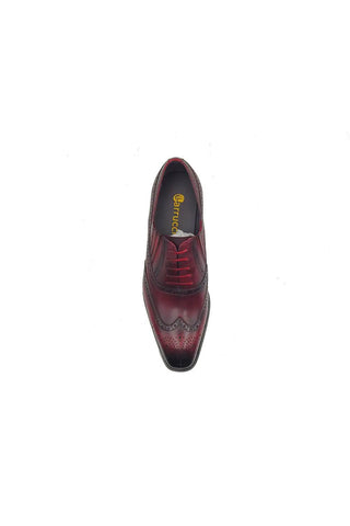 Carrucci KS509-18 Men’s Shoes Calf-Skin Leather Wing-Tip Oxford