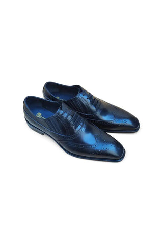 Carrucci KS509-18 Men’s Shoes Calf-Skin Leather Wing-Tip Oxford