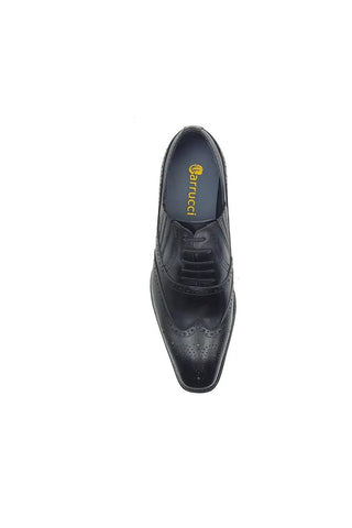 Carrucci KS509-18 Men’s Shoes Calf-Skin Leather Wing-Tip Oxford