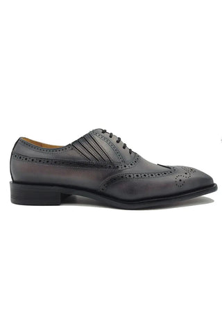 Carrucci KS509-18 Men’s Shoes Calf-Skin Leather Wing-Tip Oxford