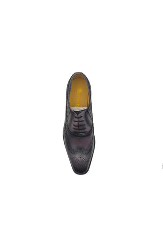 Carrucci KS509-18 Men’s Shoes Calf-Skin Leather Wing-Tip Oxford