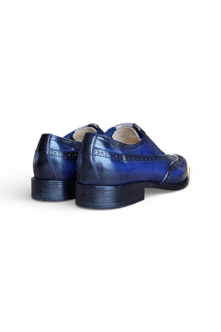 Carrucci KS509-18 Men’s Shoes Calf-Skin Leather Wing-Tip Oxford