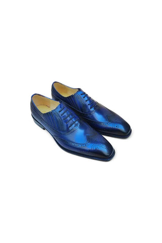 Carrucci KS509-18 Men’s Shoes Calf-Skin Leather Wing-Tip Oxford