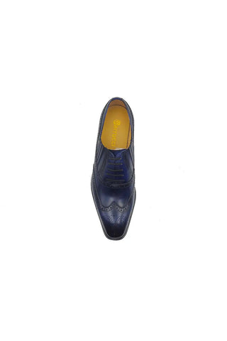 Carrucci KS509-18 Men’s Shoes Calf-Skin Leather Wing-Tip Oxford