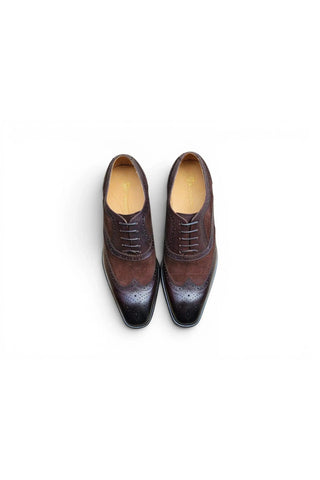 Carrucci KS509-25SC Suede & Leather Oxford-AmbrogioShoes