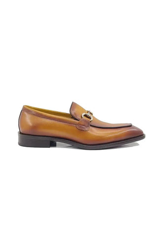 Carrucci KS509-28 Leather Horse-Bit Loafer