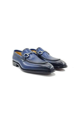Carrucci KS509-28 Leather Horse-Bit Loafer