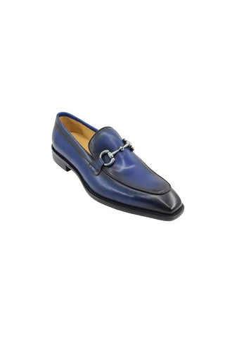 Carrucci KS509-28 Leather Horse-Bit Loafer