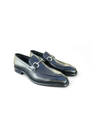 Carrucci KS509-28 Leather Horse-Bit Loafer